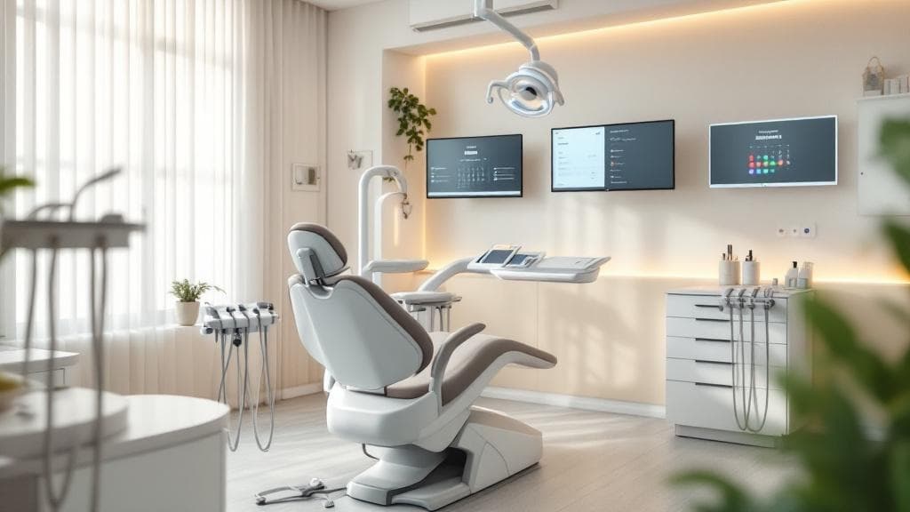 Moderne Zahnarztpraxis mit digitaler Ausstattung